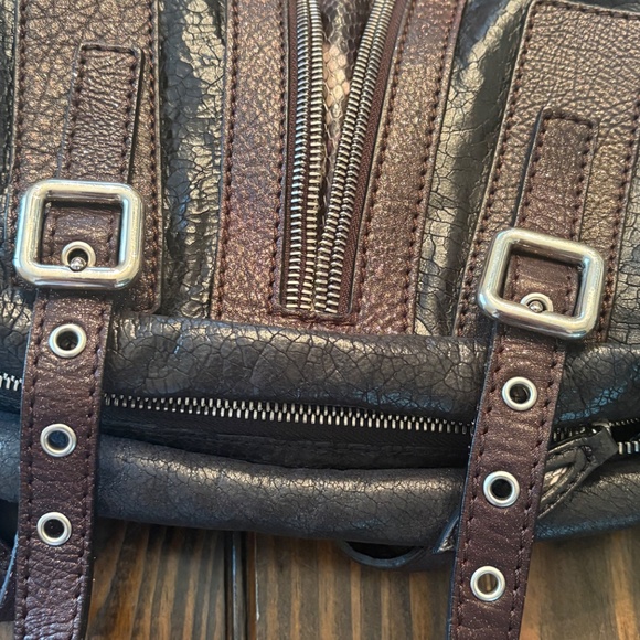 Limited Edition 30 Years Biasia Genuine Leather Snake Bag Metallic Purple Silver - Picture 11 of 13